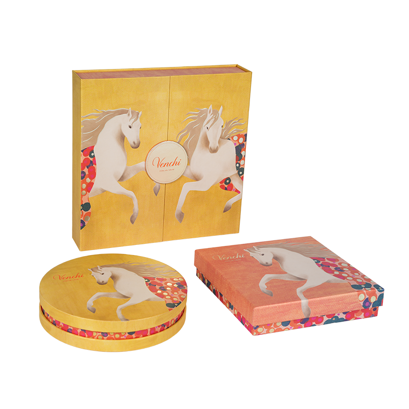 กล่องบรรจุภัณฑ์ช็อคโกแลตสองประตูแข็ง