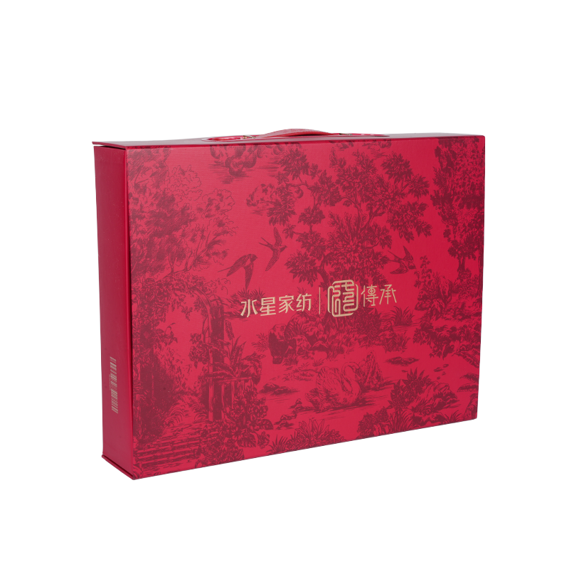 กล่องกระดาษเคลือบรูปหนังสือเคลือบสารป้องกันการเปรอะเปื้อนและกันความชื้นสำหรับบรรจุภัณฑ์สิ่งทอภายในบ้าน