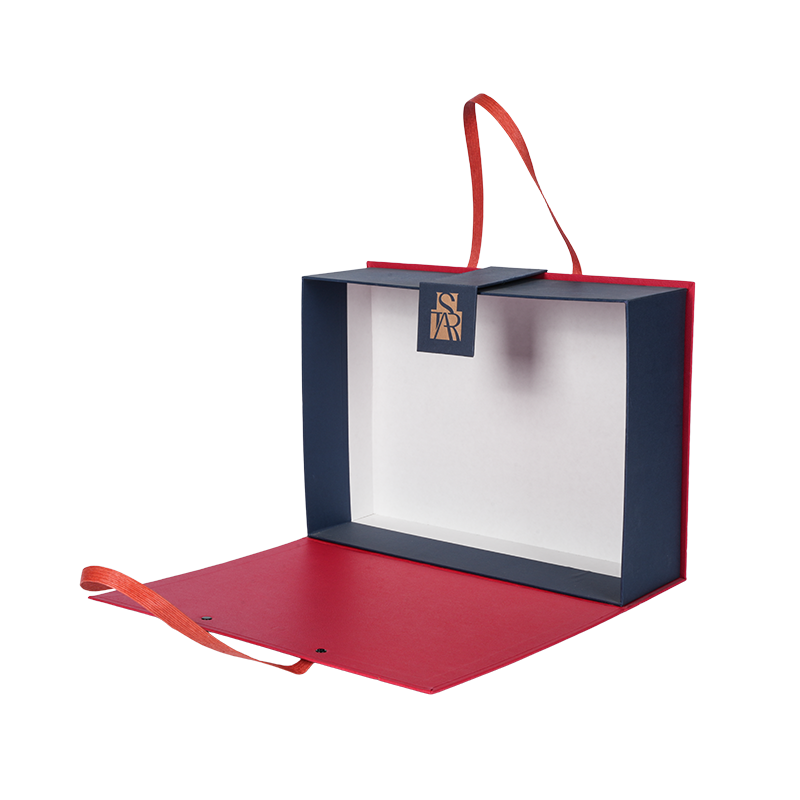 กล่องกระดาษเคลือบรูปหนังสือเคลือบสารป้องกันการเปรอะเปื้อนและกันความชื้นสำหรับบรรจุภัณฑ์สิ่งทอภายในบ้าน