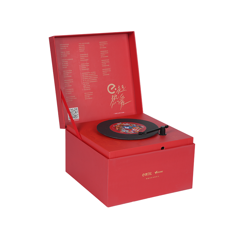 กล่องดนตรีหมุนได้รูปหนังสือแข็งธีมวันหยุด