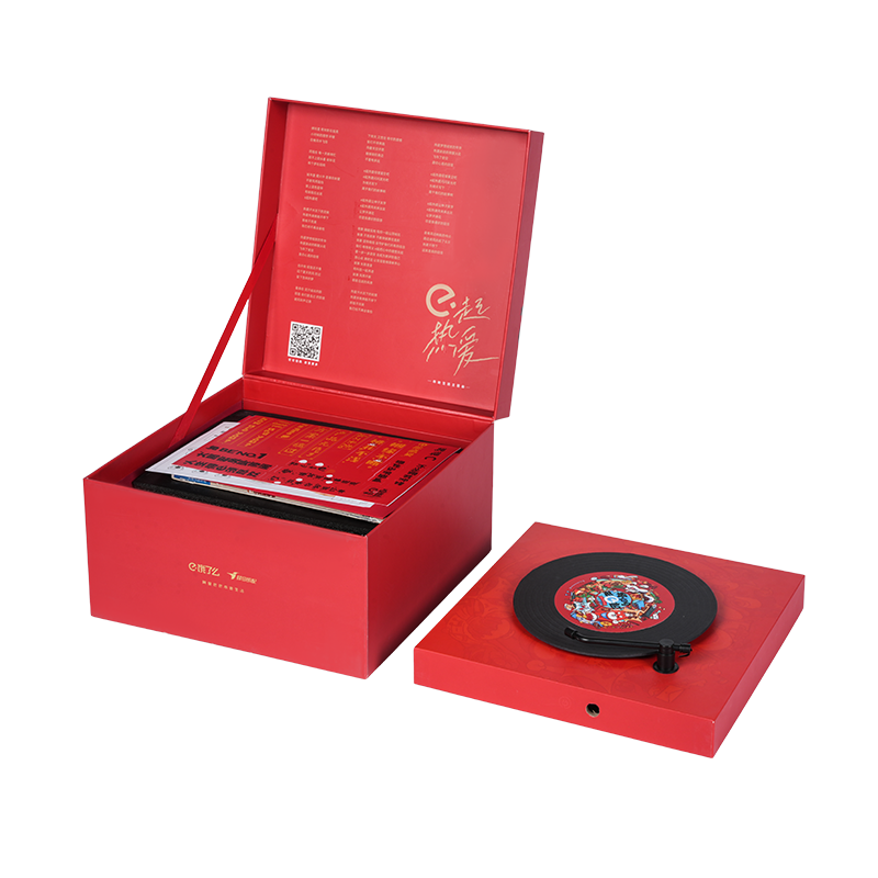 กล่องดนตรีหมุนได้รูปหนังสือแข็งธีมวันหยุด