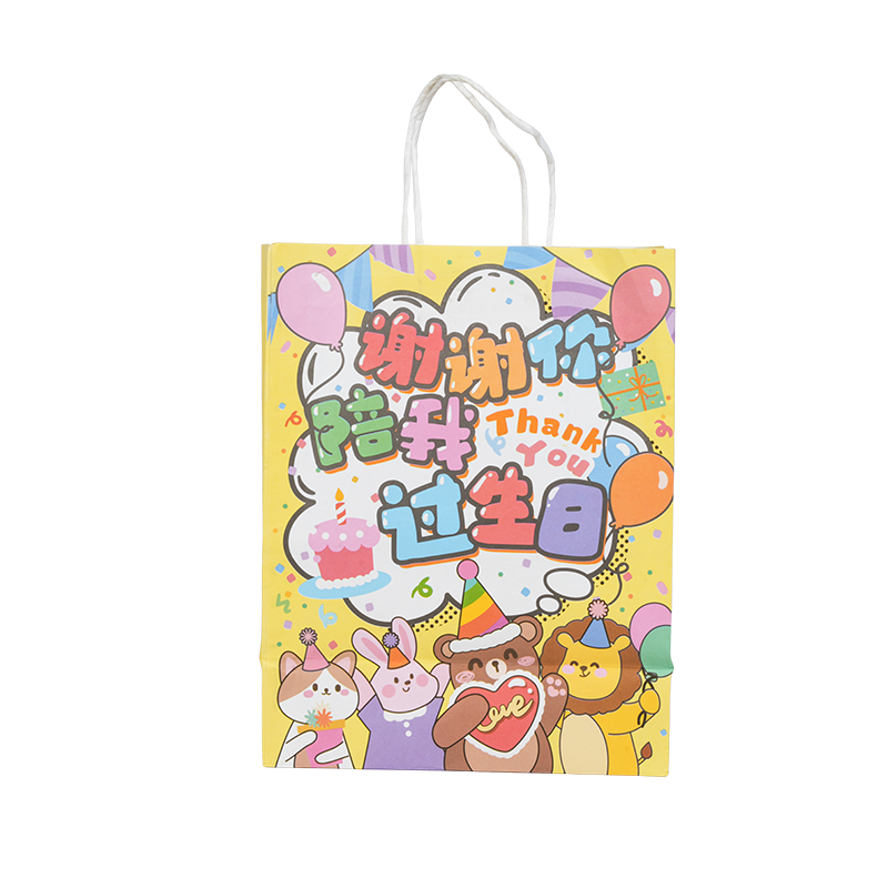 ถุงโท้ตกระดาษคราฟท์แนวตั้งธีมวันหยุด