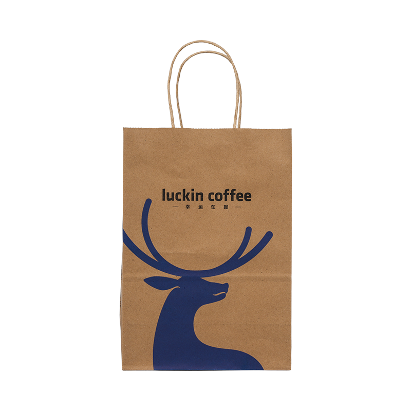 ถุงใส่เครื่องดื่มชากระดาษคราฟท์พิมพ์ลายสี