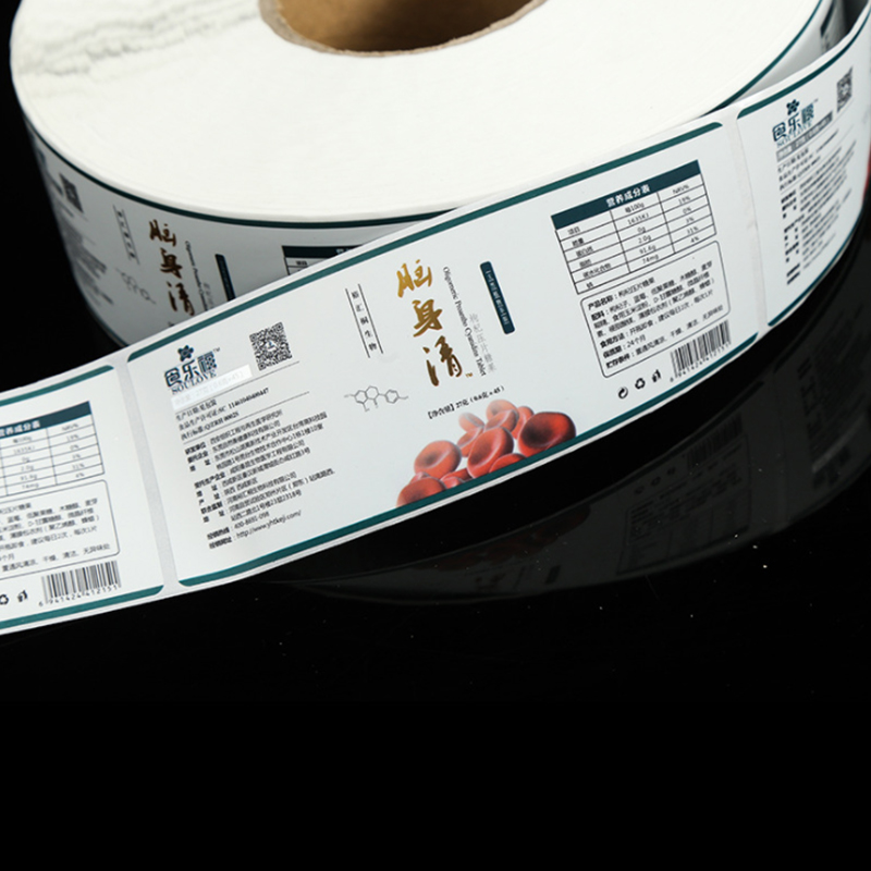 ฉลากติดด้วยตนเองสำหรับอาหารเสริมเพื่อสุขภาพ