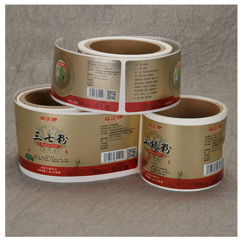 ฉลากติดด้วยตนเองสำหรับอาหารเสริมเพื่อสุขภาพ